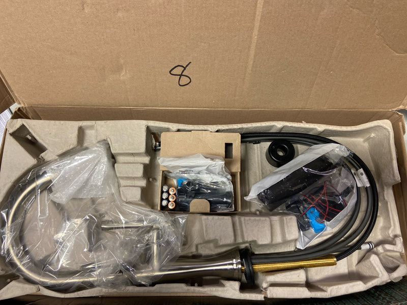 Brizo 64058LF-SS Tulham 1.8 GPM Single Hole Pull Down Kitchen Faucet with On/Off Touch Activation and Magnetic Docking Spray Head - Brilliance Stainless