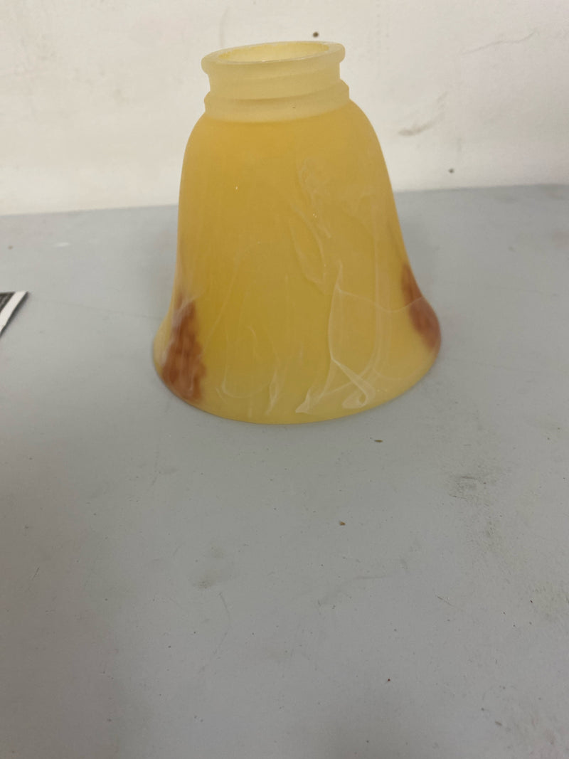 VOLUME LIGHTING GS-156 4 3/4 And Bell-Shaped Hand-Painted Marble Glass