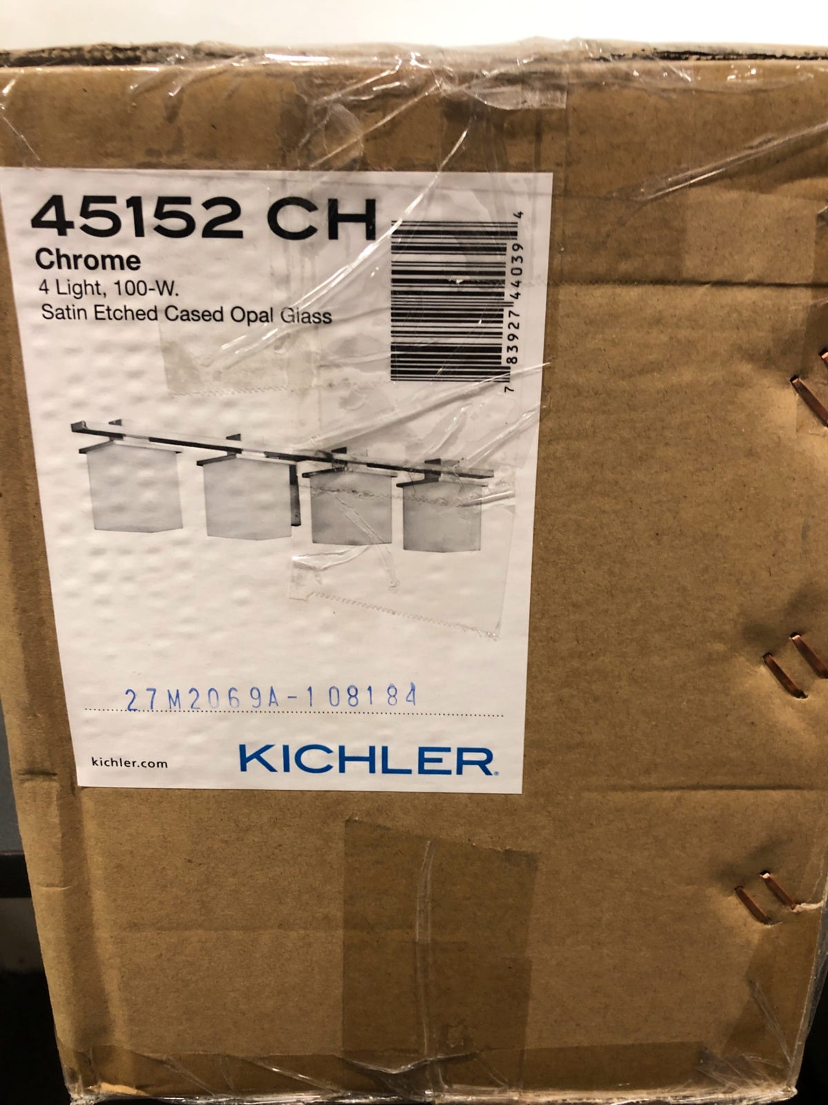Kichler Tully 4 Light 32" Wide Vanity Light Bathroom Fixture with Satin Etched Glass Shades