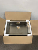 Franke Peak 28.75-in x 17.75-in x 9.63-in Square Drain Integrated Ledge System Undermount Single Bowl Stainless Steel Kitchen Sink in Radiant Stainless Steel