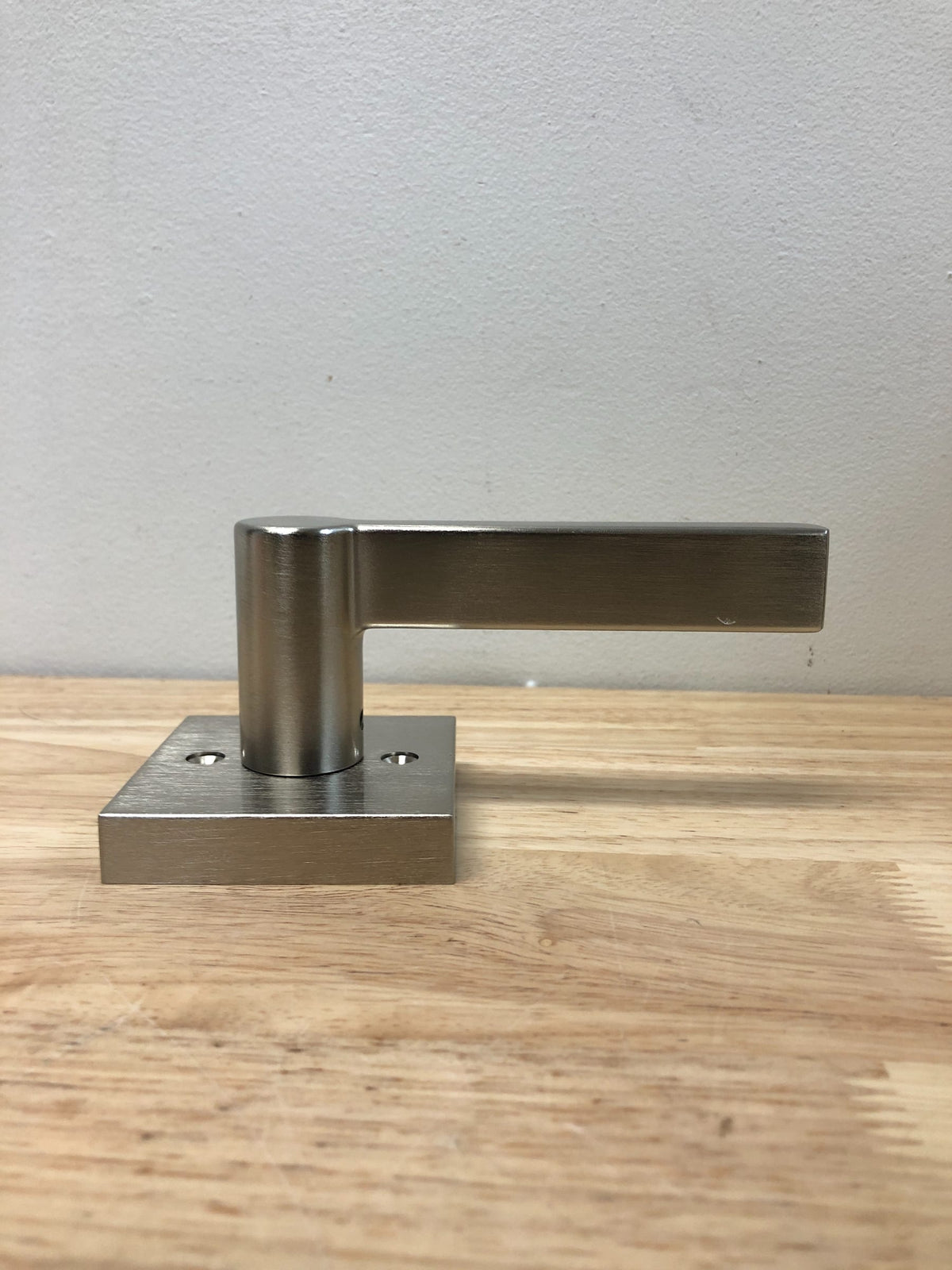 Miseno MLK5022SN Lorton Flat Bar Non-Turning One-Sided Door Lever - Satin Nickel