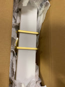 Eglo 204126A Tomero 23.74 in. W x 4.74 in. H Brushed Gold Integrated LED Bathroom Vanity Light Bar with White Acrylic Diffuser