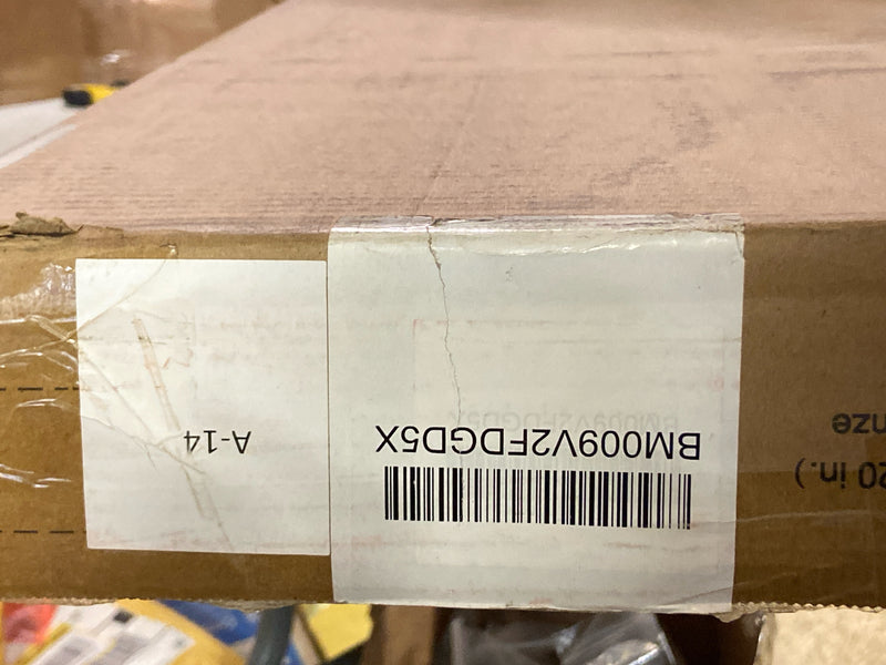 Tetote HD-CXFJ-4050GD 16 in. W x 20 in. H Arched Framed Decorative Wall Mounted Bathroom Vanity Mirror in Gold, Tempered Glass Shatterproof