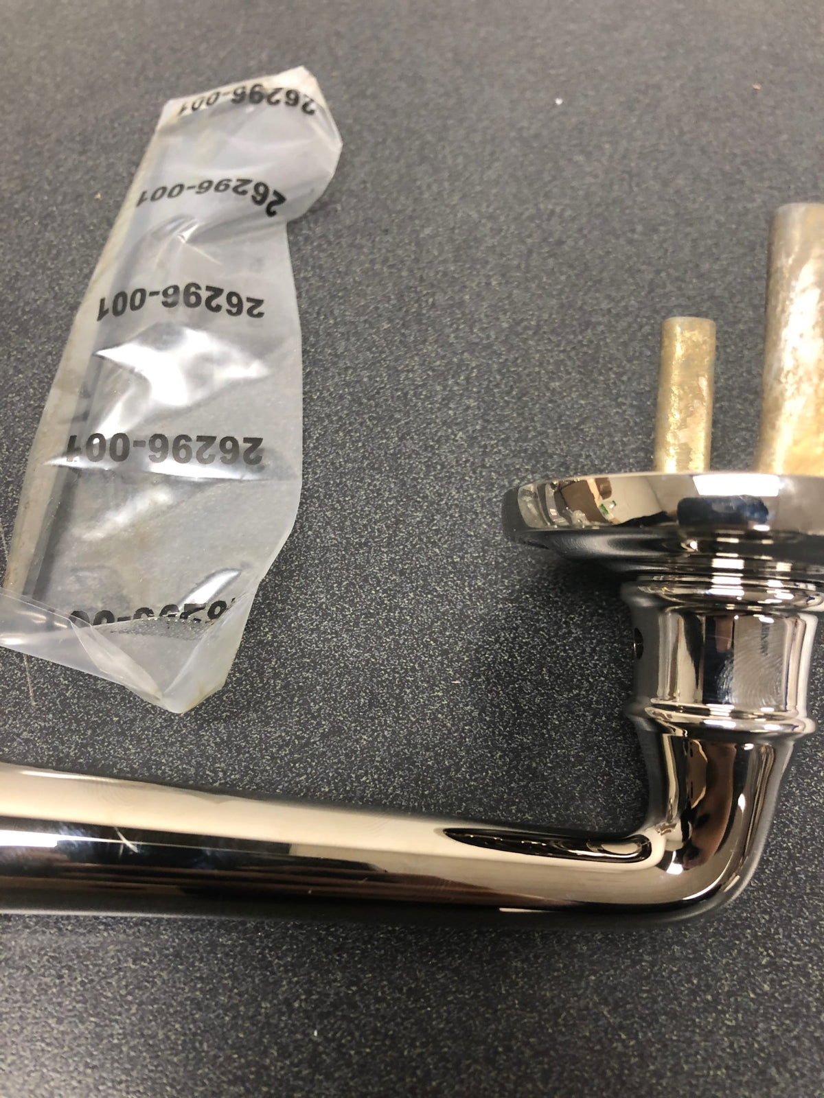 Baldwin FDFEDTRR055 Federal Non-Turning Two-Sided Through-Door Dummy Door Lever Set from the Reserve Collection - Polished Nickel