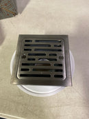 Brizo BT062415-SL 4" Tile-In Square Shower Drain - Luxe Steel