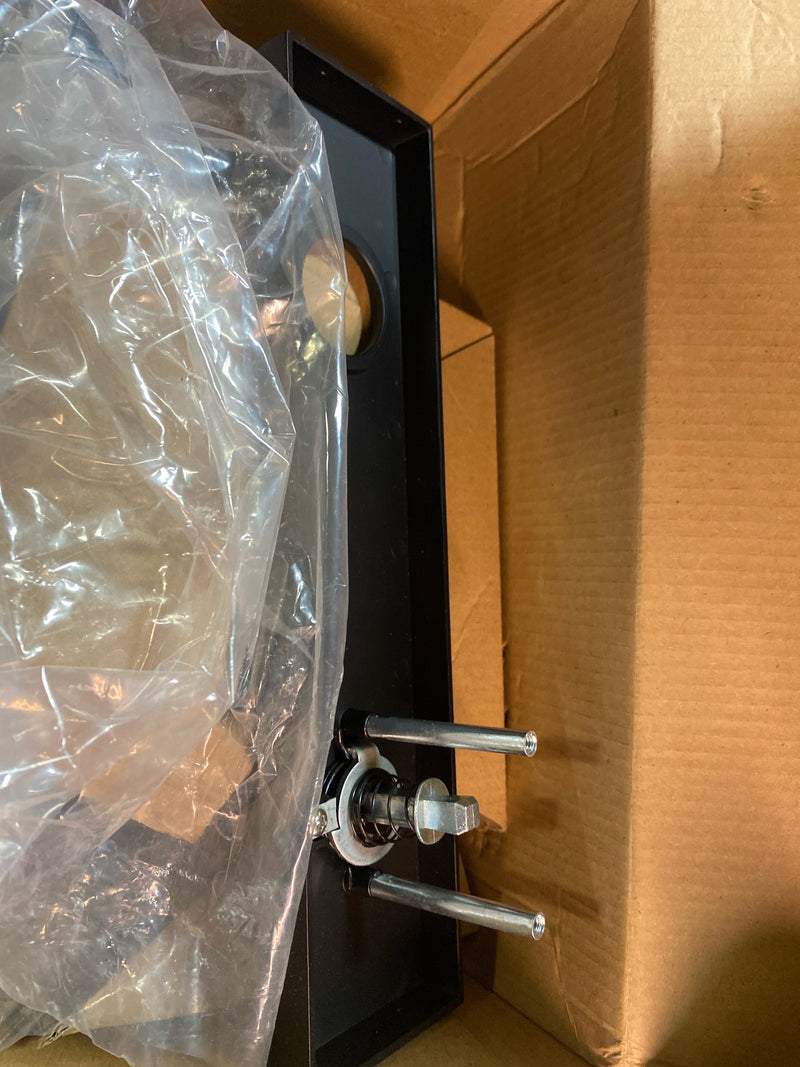 Sure-Loc LV307 GRIPKN Levanto Single Cylinder Keyed Entry Lever Set and Deadbolt Combo with Rectangle Rose - Satin Nickel/Flat Black