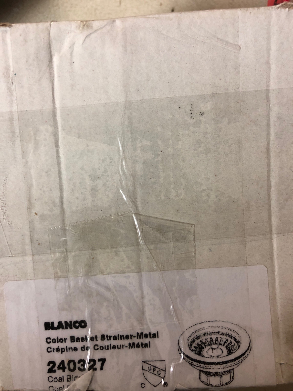 Blanco 240324 3-1/2" Metal Basket Strainer and Sink Flange (Not for use with Garbage Disposal) - Cinder