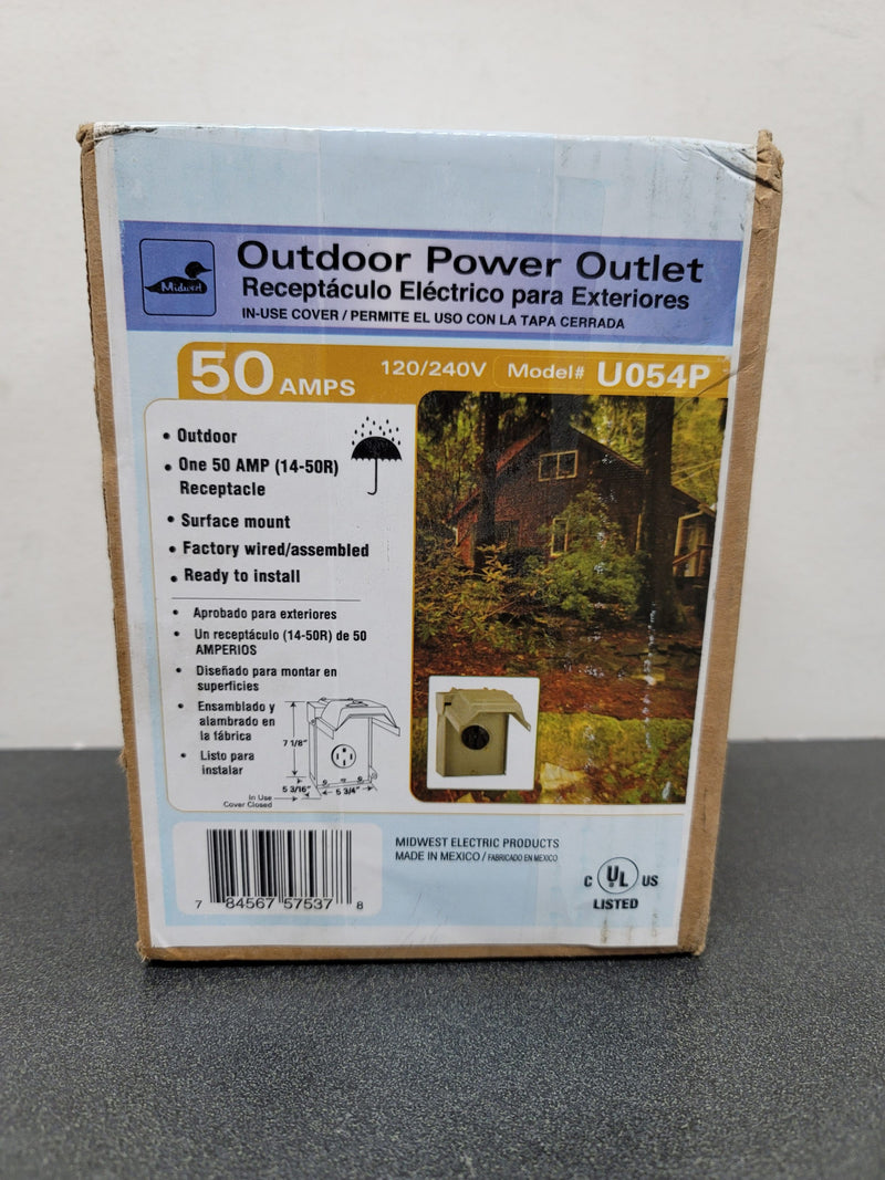 Midwest electric products U054P 50 Amp Temporary RV Power Outlet