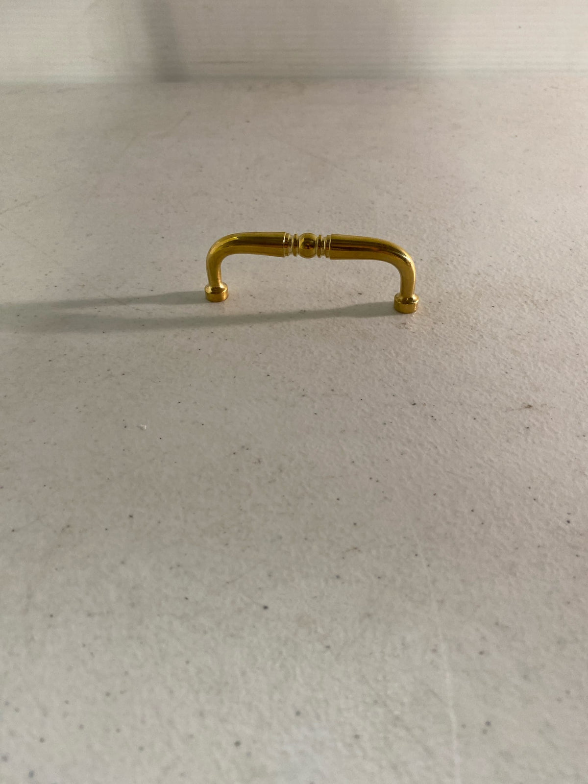 Alno A702-3-PB/NL Traditional 3" Center to Center Single Knuckle Solid Brass Cabinet Handle / Drawer Pull - Unlacquered Brass