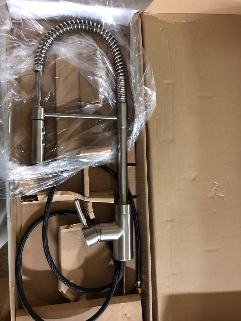 Miseno MNO6557SS Mia 1.8 GPM Pre-Rinse Pulldown Kitchen Faucet - Includes Optional Deck Plate - Stainless Steel