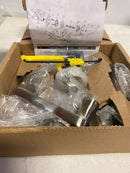 Emtek C520LUUS15 Luzern Modern Solid Brass Privacy Door Leverset with the Concealed Screws - Satin Nickel