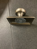 Providence Door Set with Round Brass Knobs Double Dummy in Antique Pewter. Doorsets.