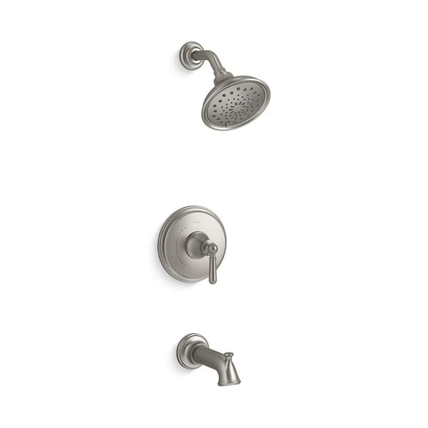 Kohler K-R26930-4G-BN Capilano Single-Handle 3-Spray Tub and Shower Faucet in Vibrant Brushed Nickel (Valve Included)