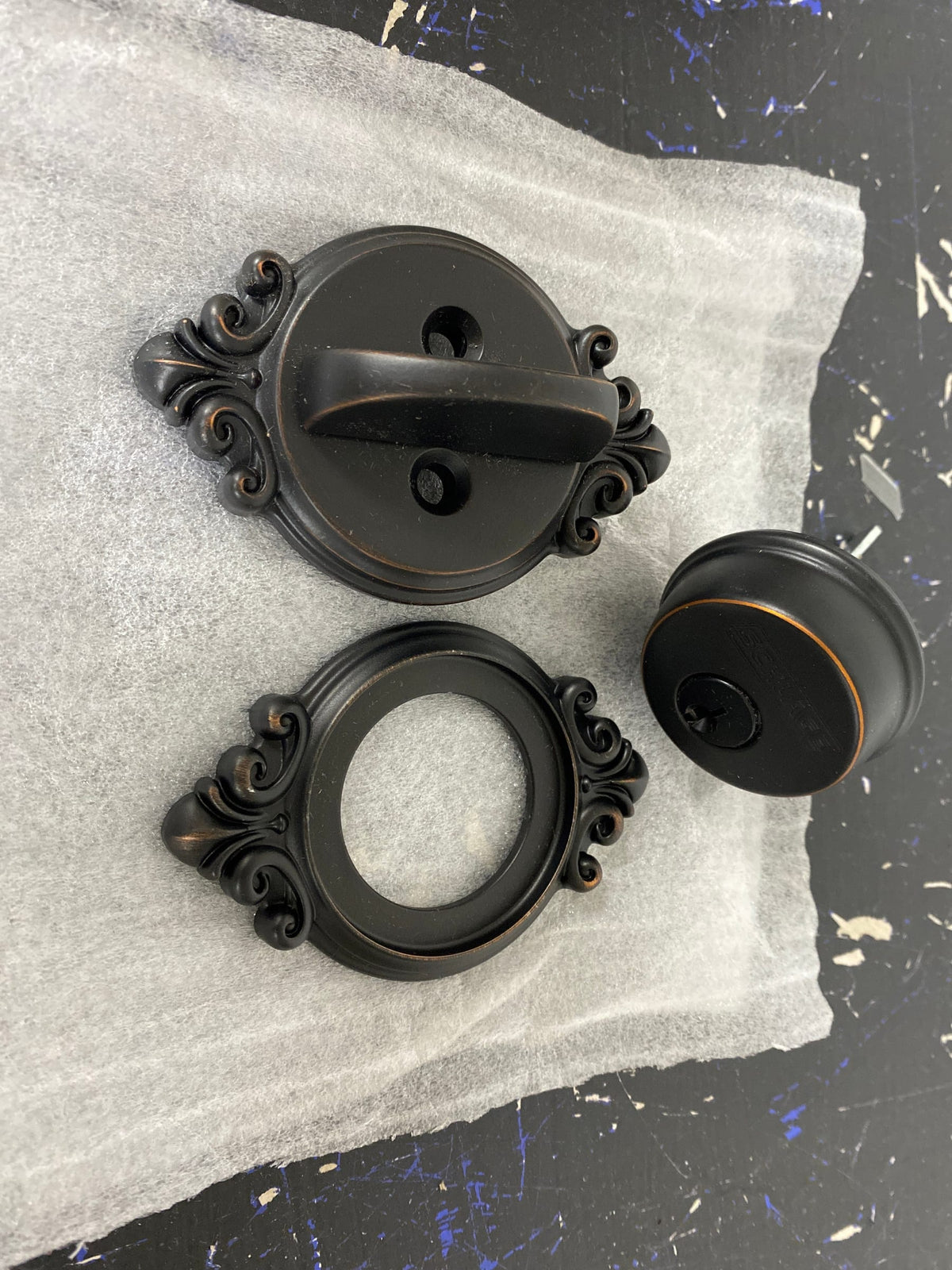 Schlage Lock Company B60BRK716 Series Deadbolt Brookshire Rose Single Cylinder Deadbolt