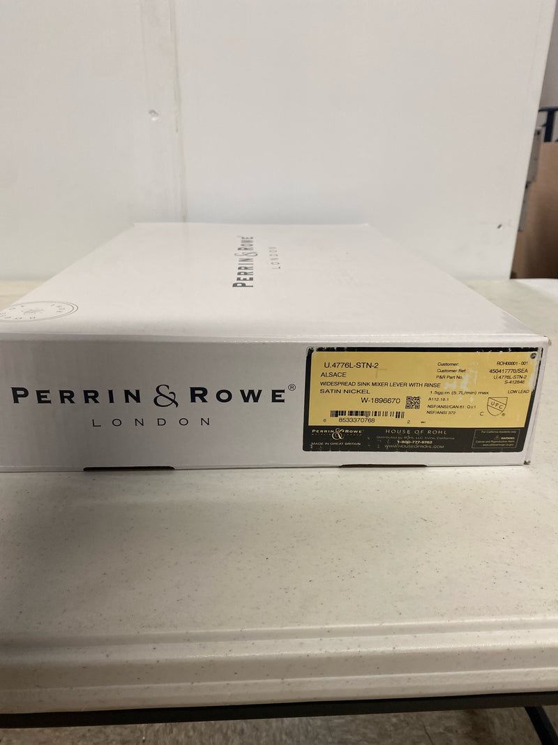 Perrin and Rowe U.4776L-STN-2 Edwardian 1.8 GPM Widespread Kitchen Faucet - Includes Side Spray - Satin Nickel