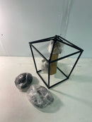 Elegant Lighting Maddox Collection 1 Light Pendant Lamp in Black Finish - 9.75"D x 14.5"H