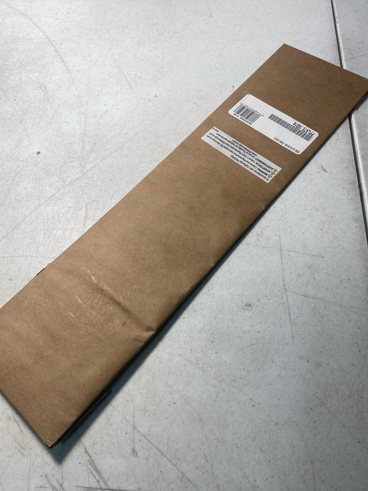 Ives 82004416 4" x 16" Brass Push Plate with Mounting Screws - Satin Brass