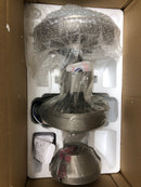 Merra CFN-3203-NI-BNHD-1 42 in. Brushed Nickel Ceiling Fan with Light and Remote Control