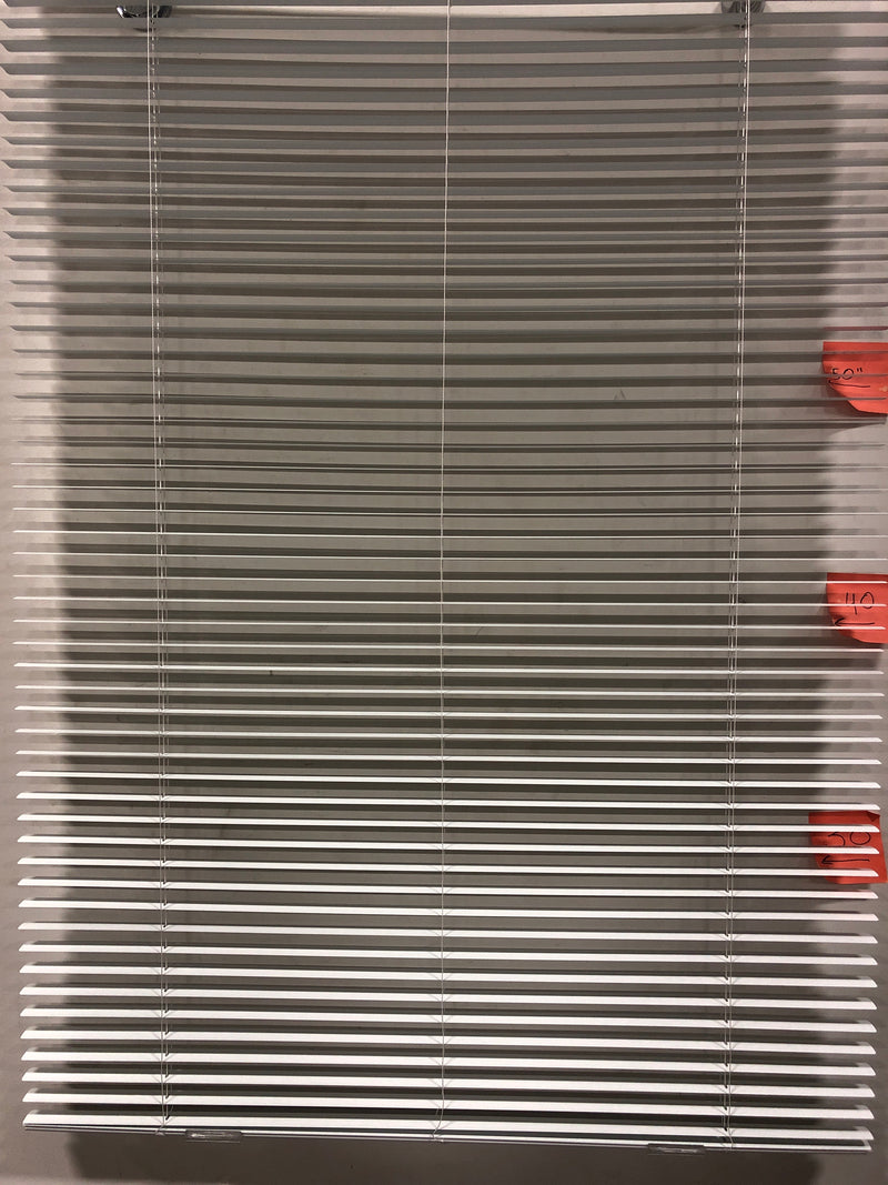 Unbranded 10793478518807 White Cordless Aluminum Mini Blinds for Windows with 1 in. Slats - 36 in. W x 48 in. L(Actual Size 35.5 in. W x 48 in.L)