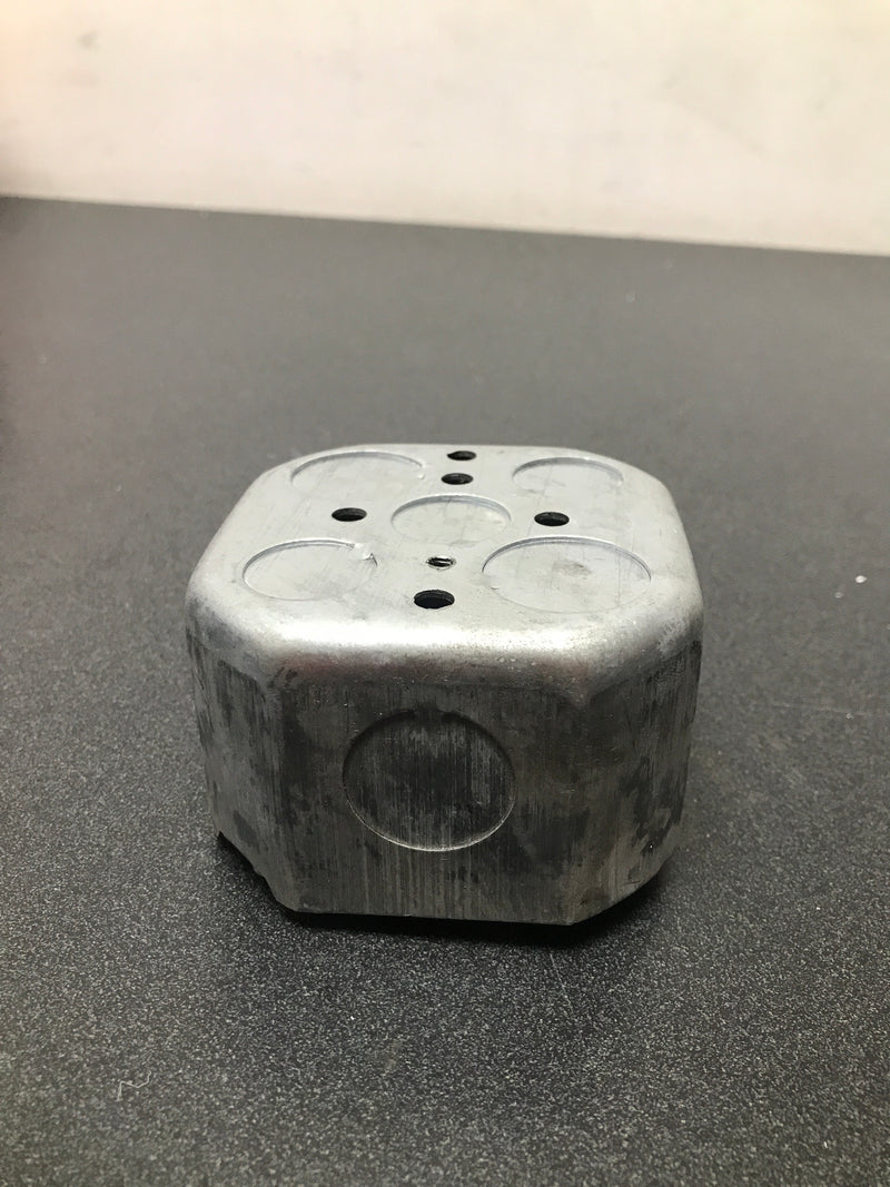 RACO Electrical Box: Galvanized Steel, 2 1/8 in Nominal Dp, 4 in Nominal Wd, 4 in Nominal Lg, 2 Gangs, UL