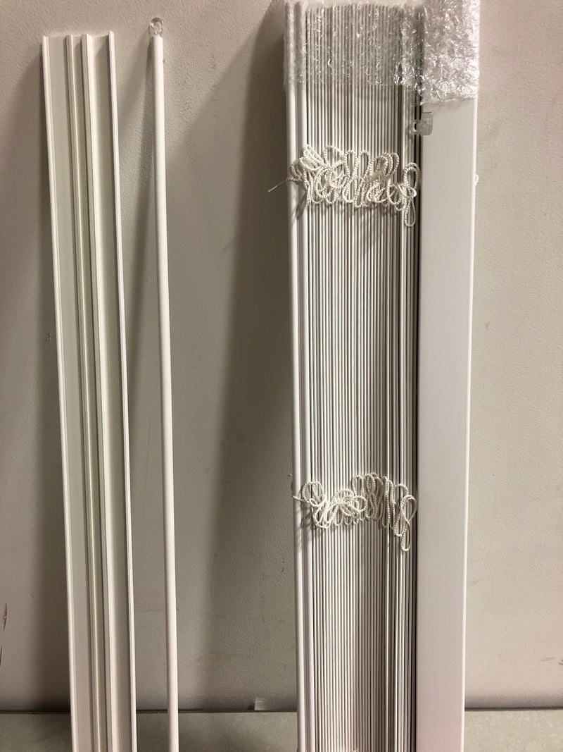 Perfect lift window treatment QJWT310640 White Cordless Room Darkening Faux Wood Blinds with 2 in. Slats - 31.5 in. W x 64 in. L