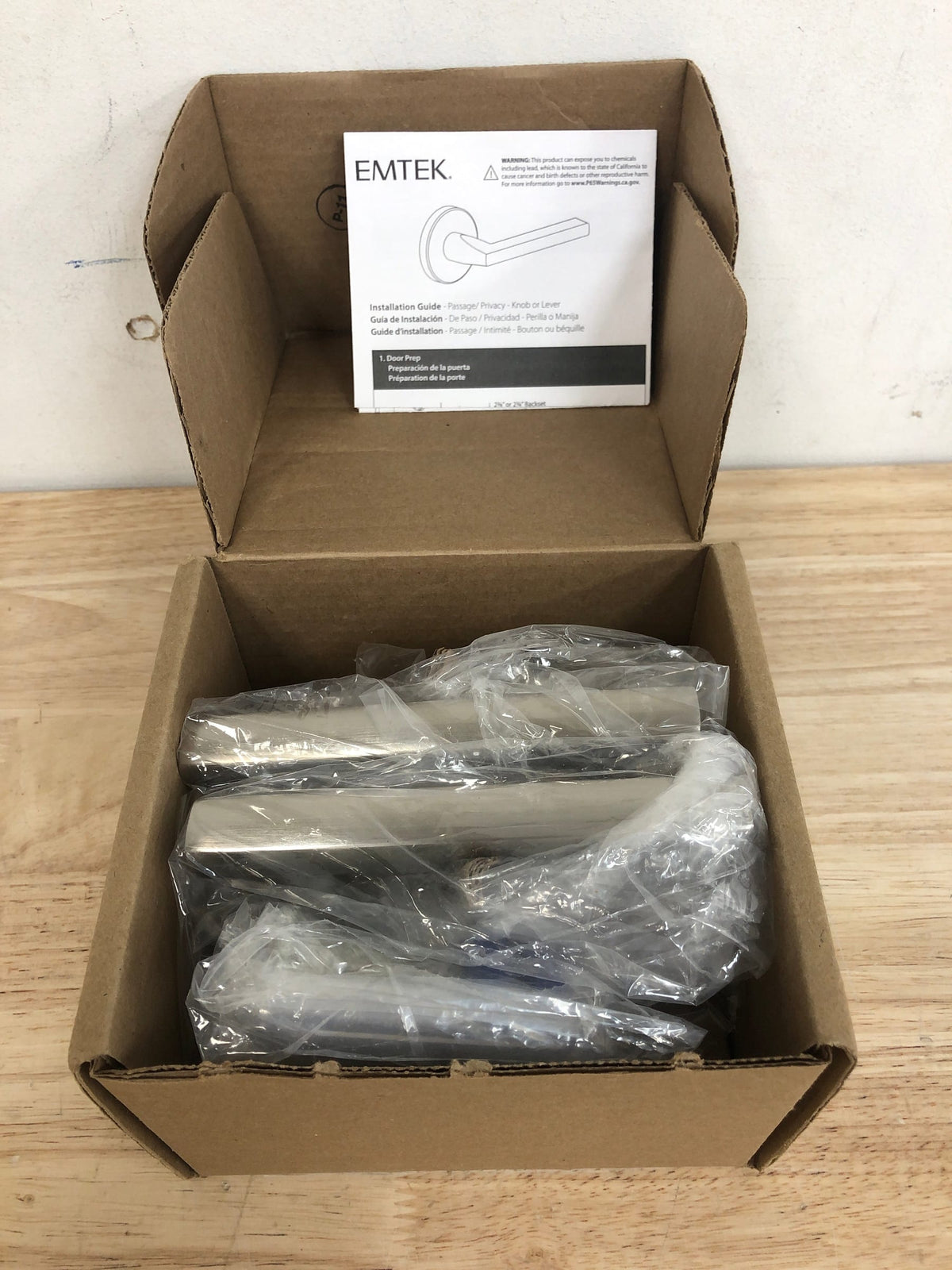 Emtek 5112FRLUS15LH EMT 5112 FREESTONE US15 LH PASS MODERN R