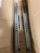 Hettich 9 304 282 Quadro V6 21 Inch Full Extension Concealed Drawer Slides with 90 Pound Weight Capacity and Soft Close - Pair - Zinc