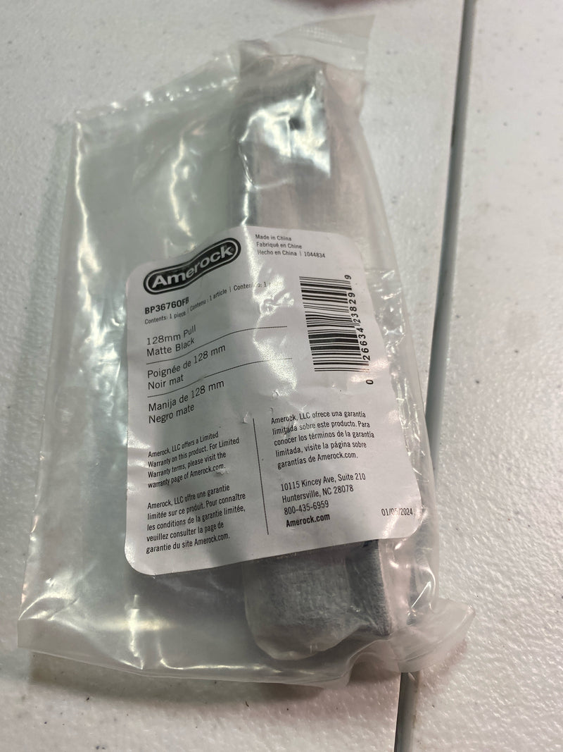 Amerock BP36760FB Appoint 5-1/16 Inch Center to Center Handle Cabinet Pull - Matte Black