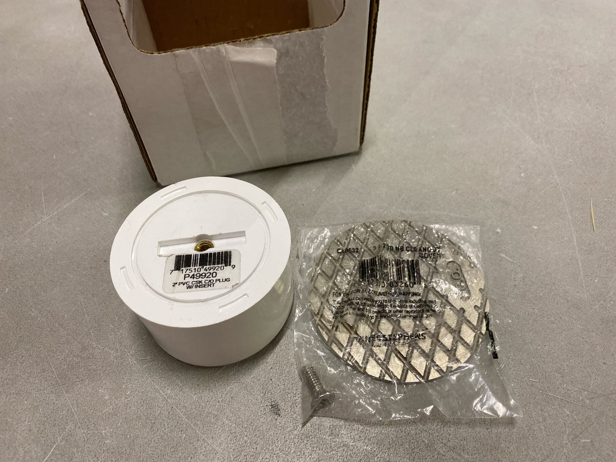 Jones Stephens C60172 3 PVC Pipe Fitting Cleanout With Nickel Bronze CVR - N/A