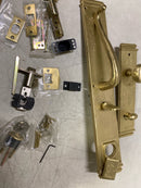 Signature Hardware 946279-KE-234 Griggs Solid Brass Full Plate Keyed Entry Single Cylinder Door Handleset with Interior Knob and 2-3/4" Backset - Satin Brass