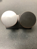 Emtek 5110ROUUS10B Round Knobset Passage Door Knob Set with Square Rose - Oil Rubbed Bronze
