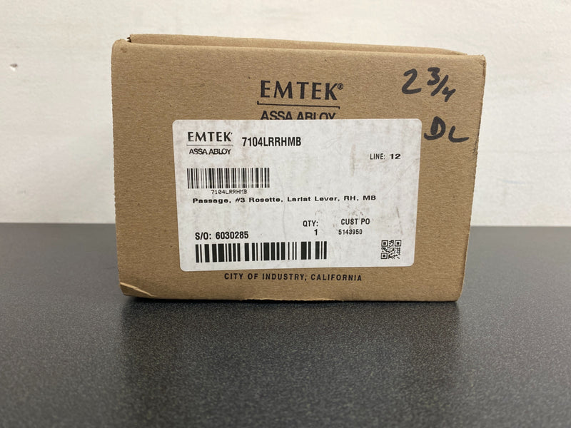 Emtek 710LRMB Lariat Rustic Modern Bronze Passage Door Lever Set - Medium Bronze