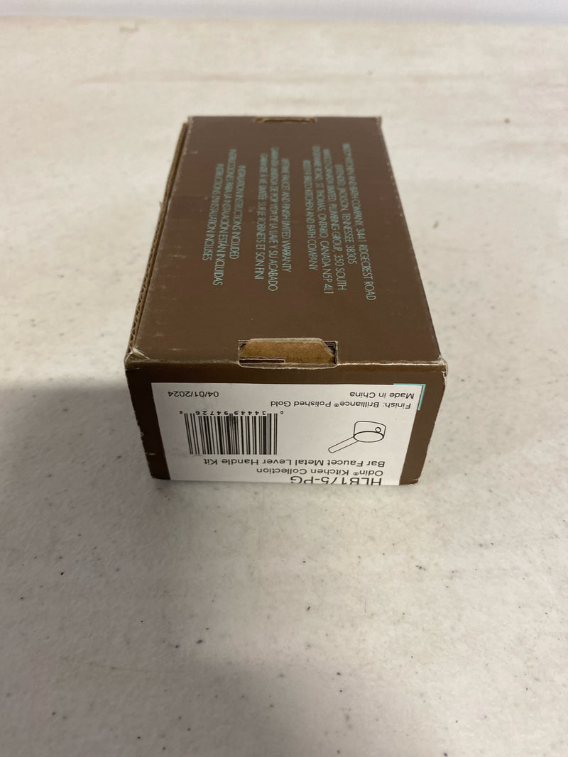 Brizo 61363LF-C-BLGL Litze 1.5 GPM Cold Only Water Dispenser Beverage Faucet with Angled Spout - RO Compatible - Matte Black / Luxe Gold