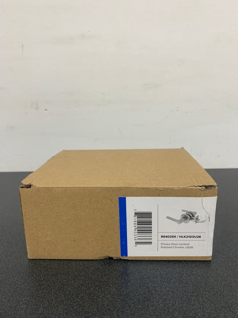 Miseno MLK3012CP Elkton Round Rod Privacy Door Lever Set - Polished Chrome