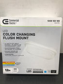 Commercial electric 564491111 12 in. Low Profile LED Flush Mount Square Closet Light Fixture 1100 Lumens 3000K 4000K 5000K Dimmable Hallway Stairwell