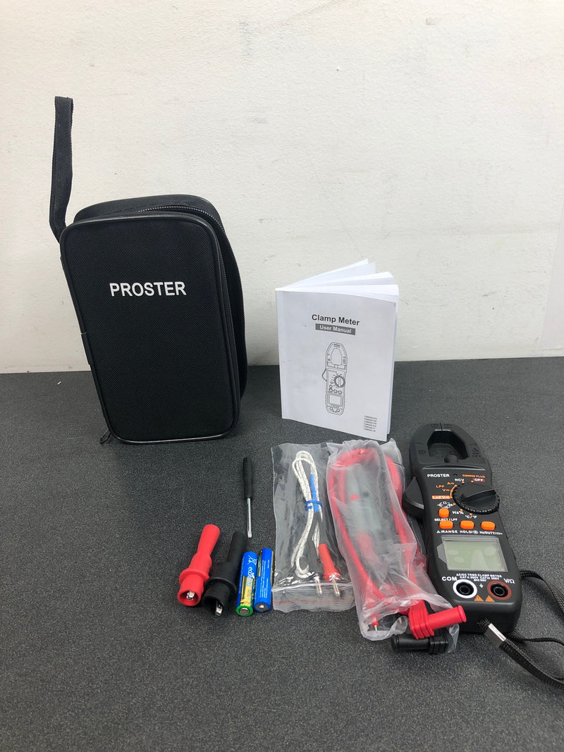 Proster Digital Clamp Meter TRMS 6000counts 800A DC AC Current AC/DC Voltage 