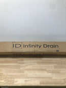 Infinity Drain SDG 3848 SS Site Sizeable 48" Long x 2" Wide Drain Kit with Grate, Channel, Stop Ends, and Outlet Assembly - Satin Stainless