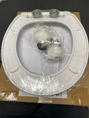 Signature Hardware 447327 Bradenton Round Closed-Front Toilet Seat And Lid with Soft Close and Quick Release - White