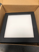 DALS Lighting CFLEDSQ06-CC-BK 6" Wide LED Flush Mount Square Outdoor Ceiling Fixture - Black