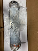 Designers fountain 87003-SP Darby 24 in. 3-Light Satin Platinum Industrial Vanity Light with Clear Seeded Glass Shades
