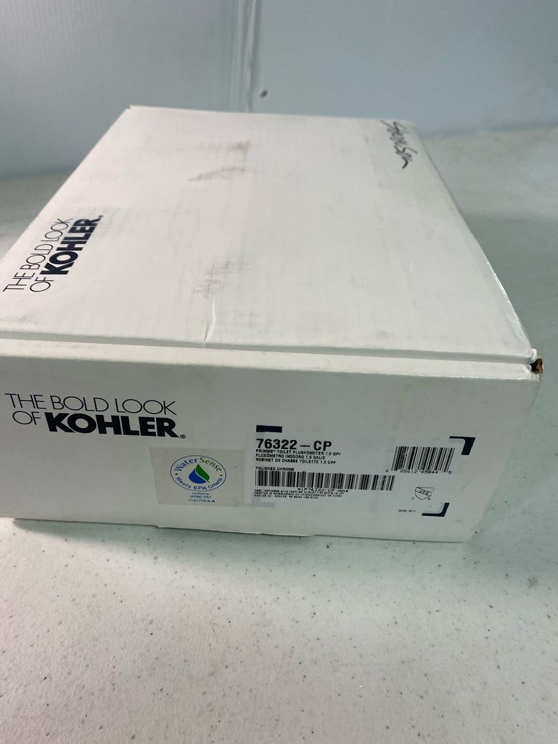 Kohler K-76322-CP Primme 1.6 GPF Manual Toilet Flushometer with Top Spud - Polished Chrome