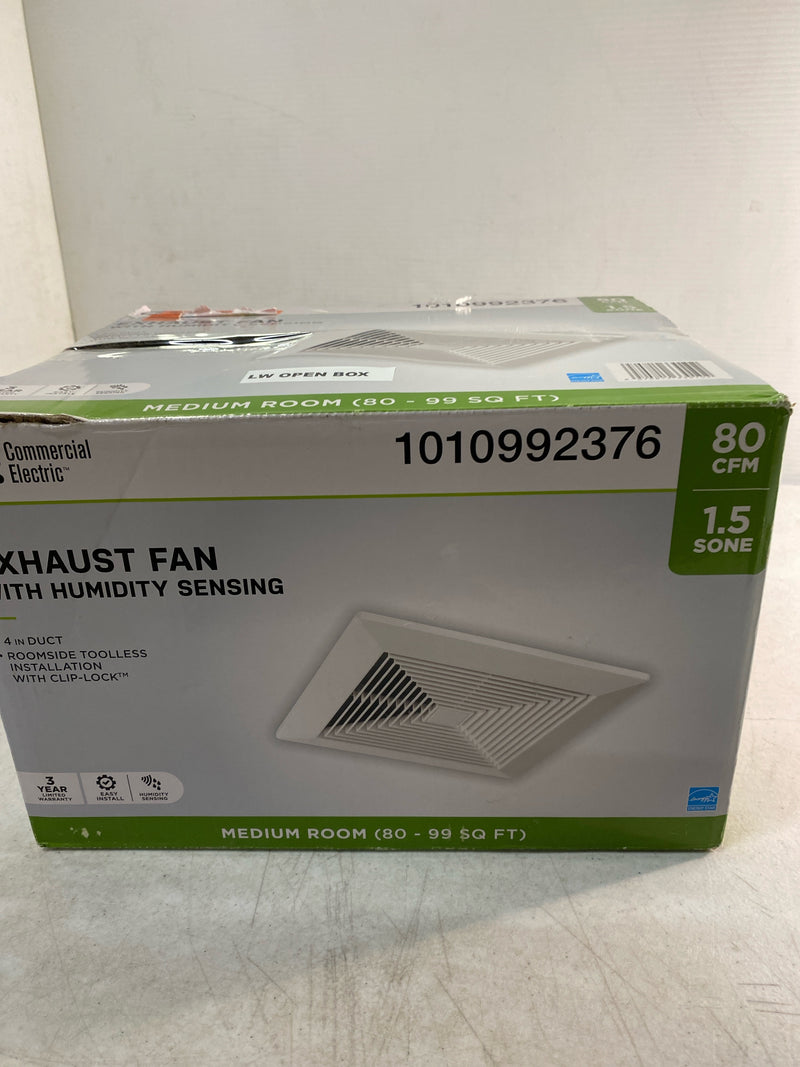 Commercial electric BPT13-14HD 80 CFM 1.5 Sone Bathroom Exhaust Fan with Humidity Sensing