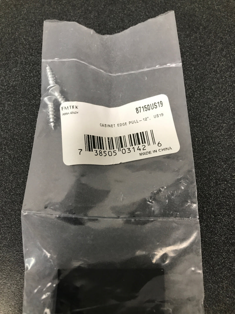 Emtek 87150US19 Edge 12 Inch Center to Center Finger Cabinet Pull - Flat Black