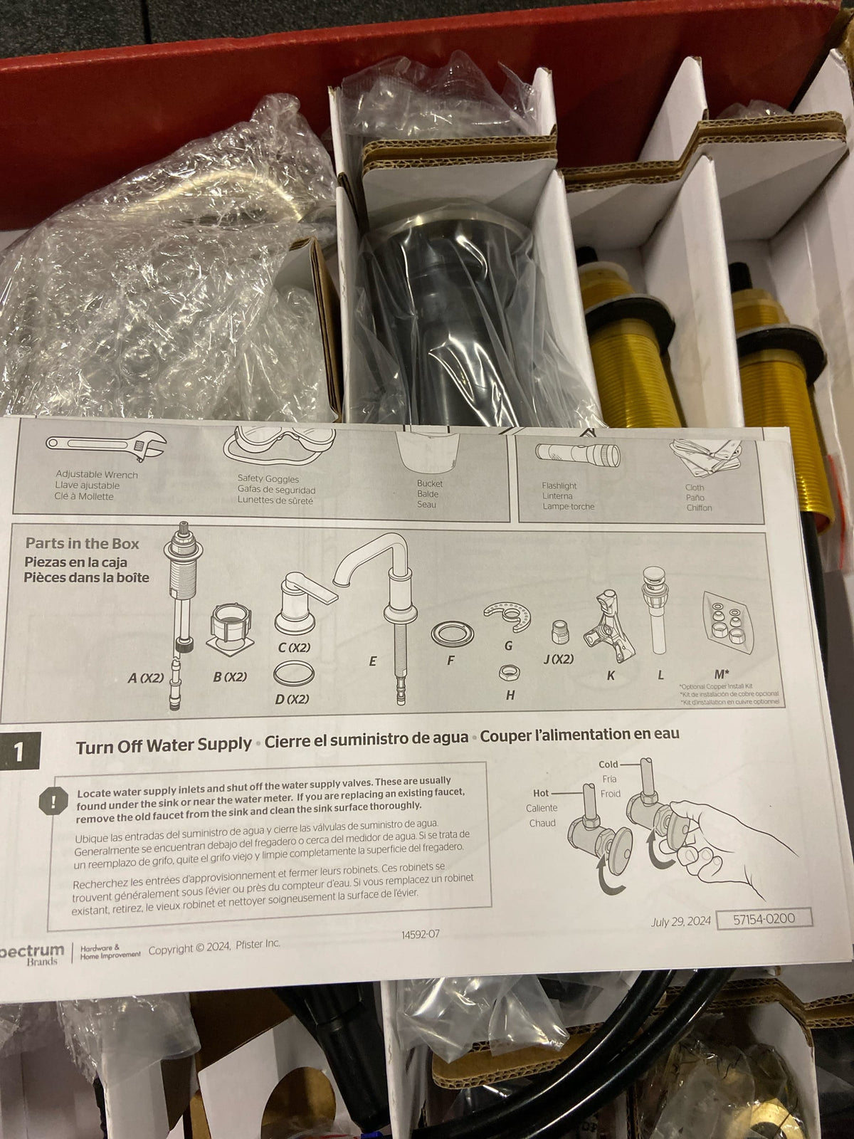 Pfister LG49-COL0K Colfax 1.2 GPM Widespread Bathroom Faucet - Brushed Nickel