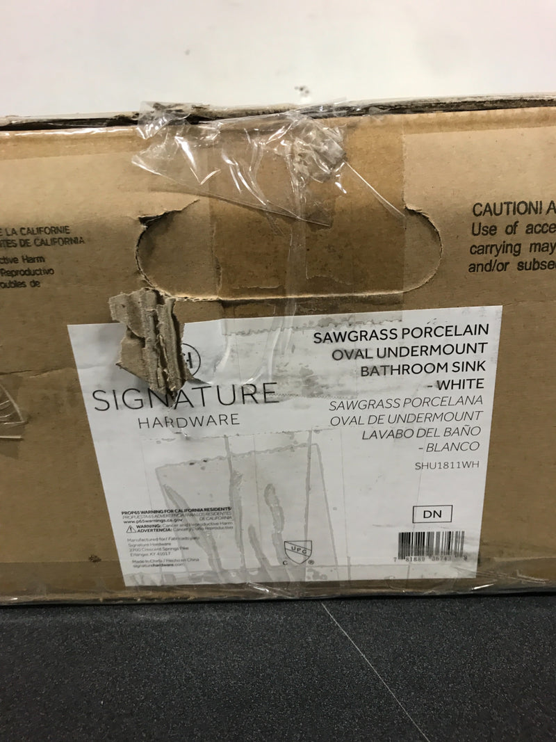 Signature Hardware Sawgrass 21" Vitreous China Undermount Bathroom Sink