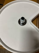 REV-A-SHELF Polymer Kidney-Shaped 1-Shelf Lazy Susan w/Bottom Mount Rotating Post for Corner Wall Cabinets