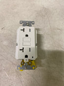 Leviton 20A-125V Extra-Heavy Duty Industrial Grade Leaded Duplex Tamper-Resistant Self-Test GFCI Receptacle, 20-Amp, GFTR2-5LW, White