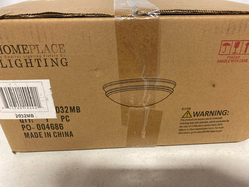 Capital Lighting 2032MB 2 Light 4-1/4" Tall Flush Mount Bowl Ceiling Fixture - Matte Black