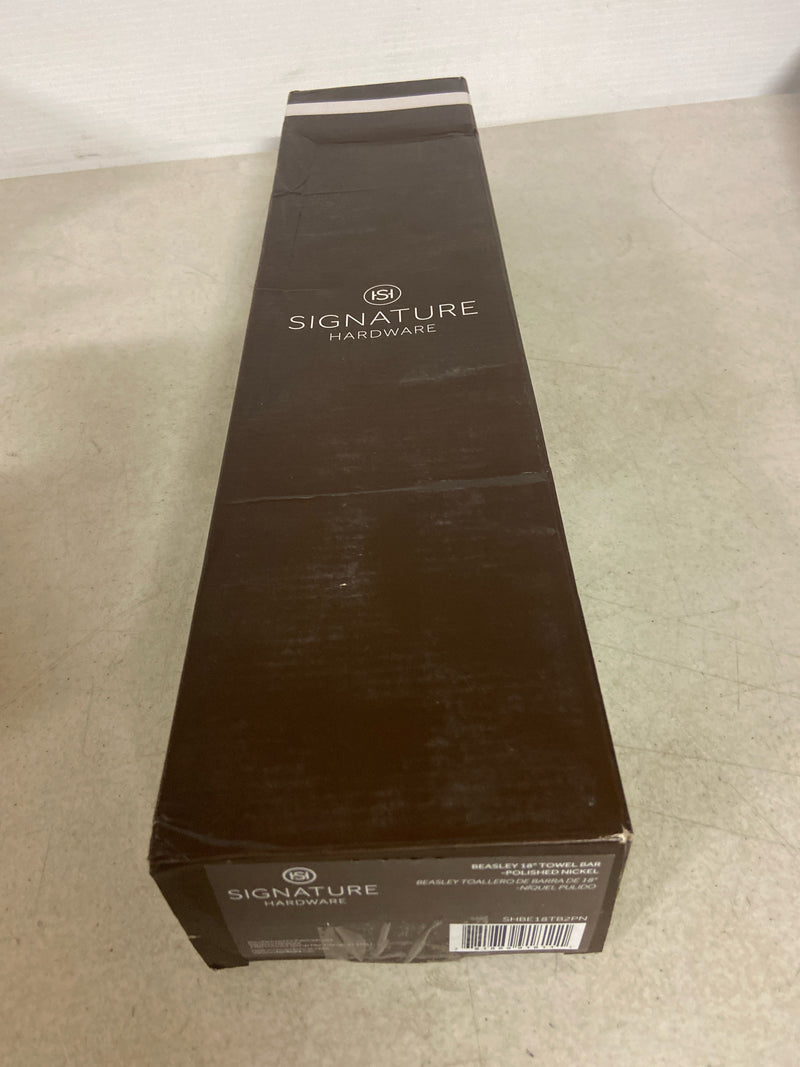 Signature Hardware SHBE18TB2PN Beasley 18" Towel Bar - Polished Nickel