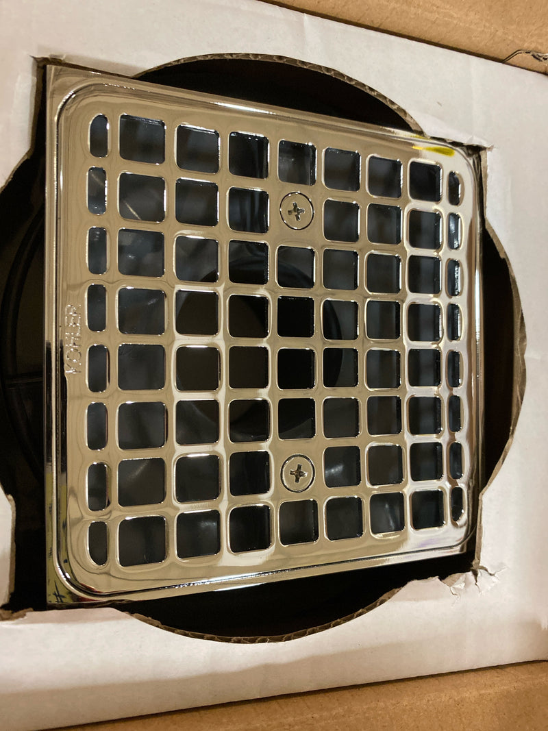 KOHLER Clearflo Square Holes Square Brass Shower Drain